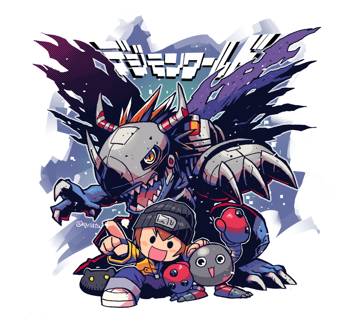 This is a pixiv picture whose title is デジモンのおもいで.