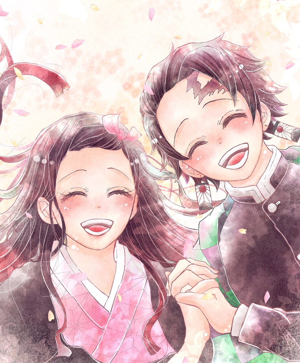This is a pixiv picture whose title is 鬼のいない世界で笑おう.