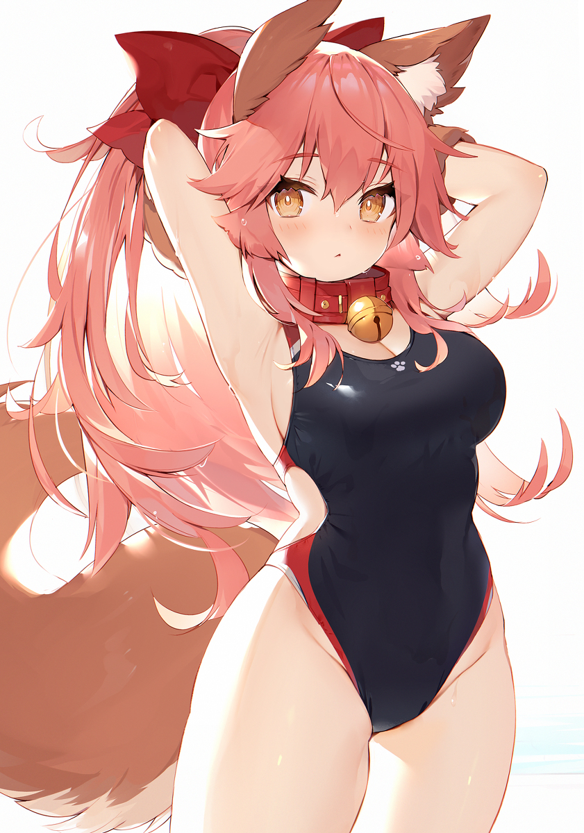 This is a pixiv picture whose title is 競泳水着キャット.