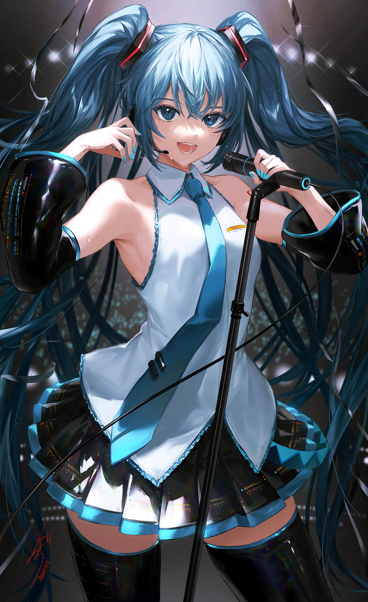 This is a pixiv picture whose title is 初音.