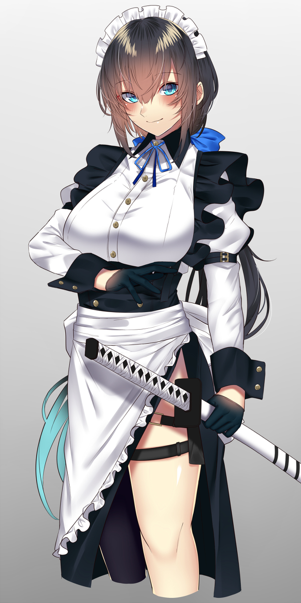 This is a pixiv picture whose title is 近接型武装メイド7.