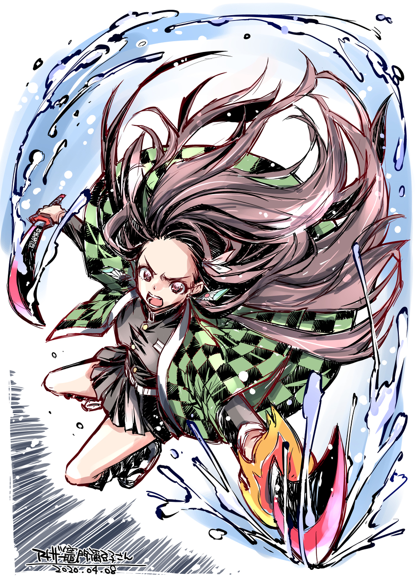 This is a pixiv picture whose title is 竈門禰豆子.