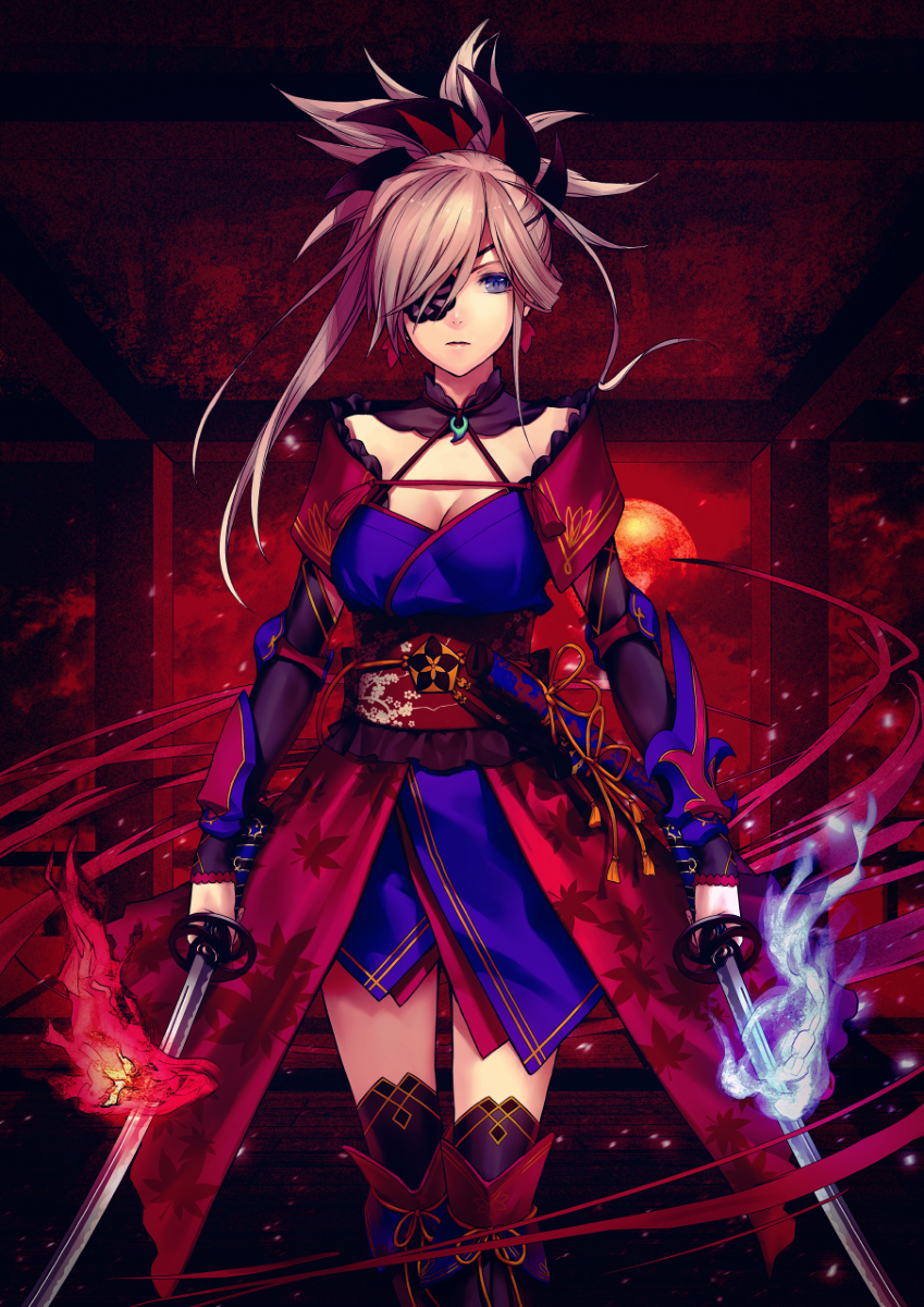 This is a pixiv picture whose title is 英霊剣豪七番勝負最終決戦.