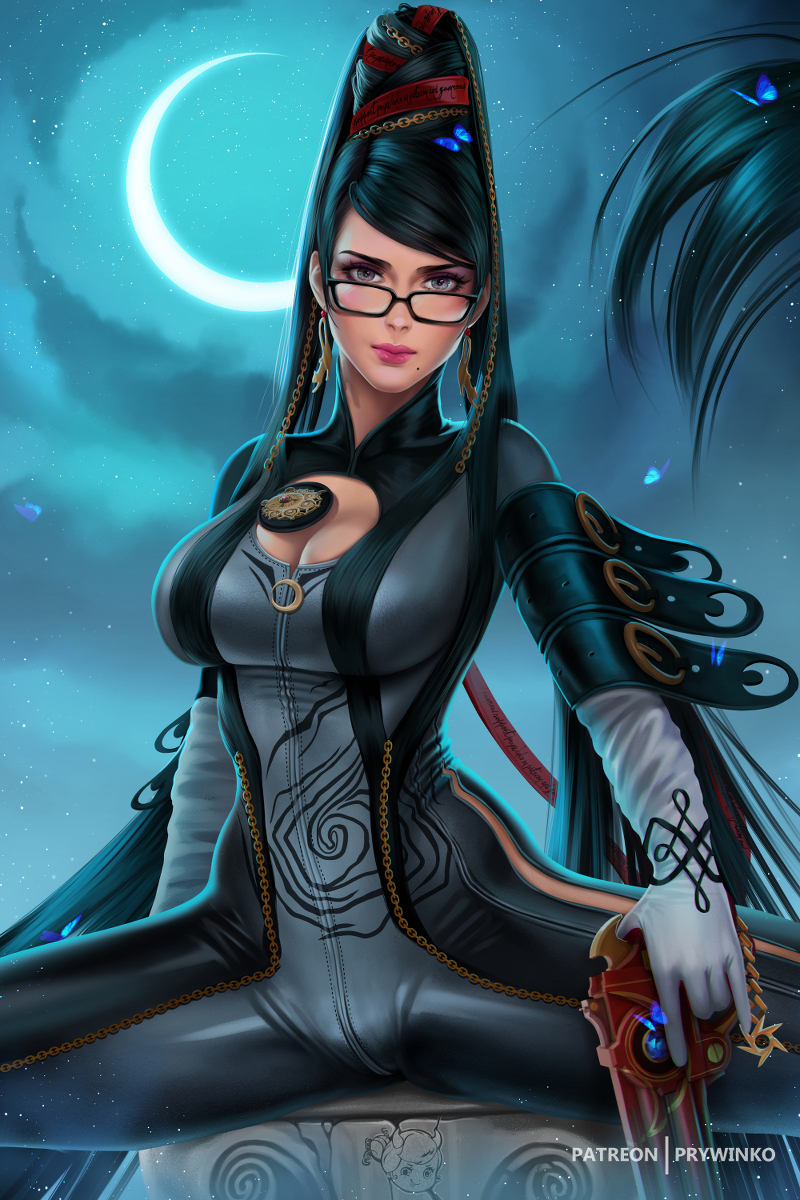 This is a pixiv picture whose title is Bayonetta.