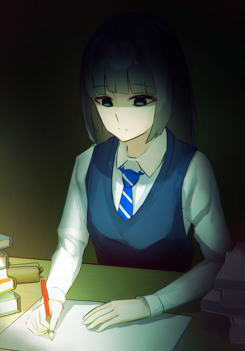 This is a pixiv picture whose title is 逃避.