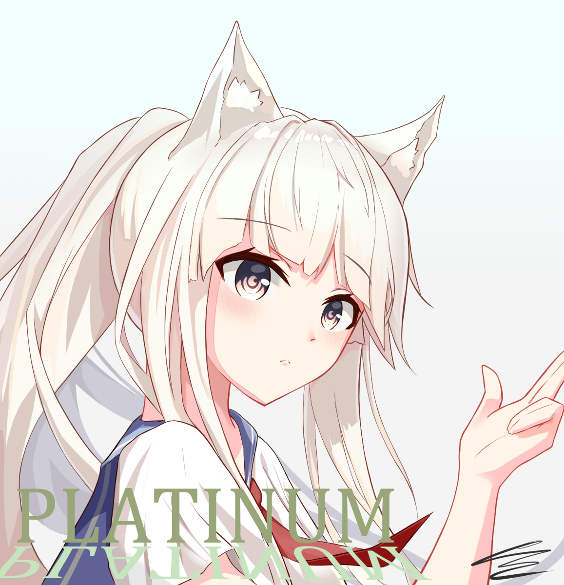 This is a pixiv picture whose title is [Arknights] Platinum.