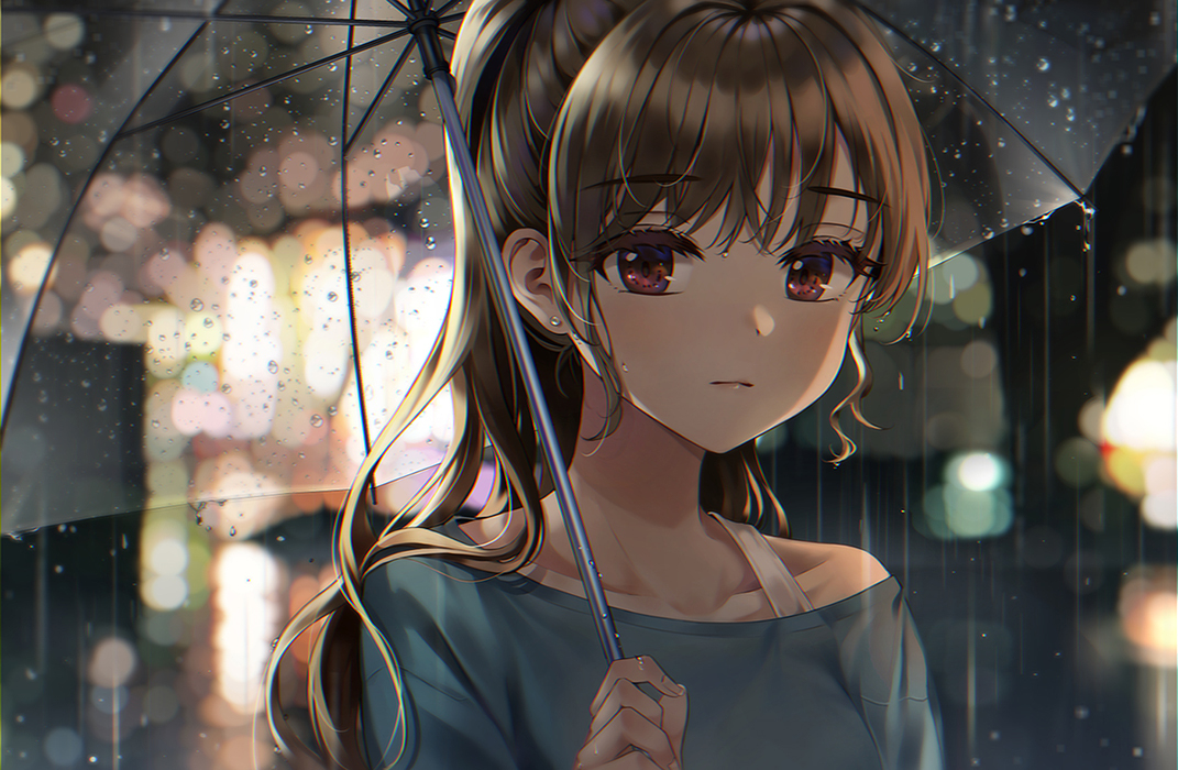 This is a pixiv picture whose title is 雨.
