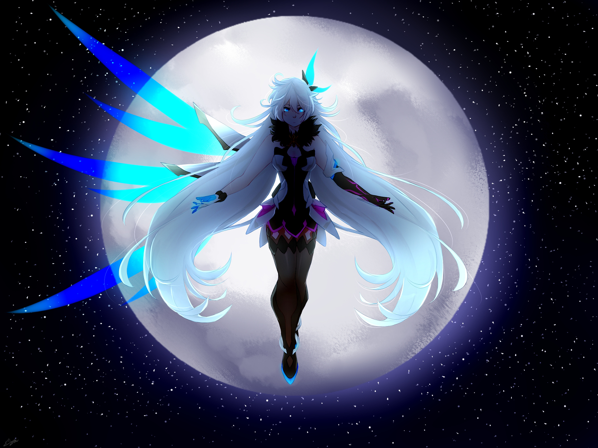 This is a pixiv picture whose title is moon / sun.