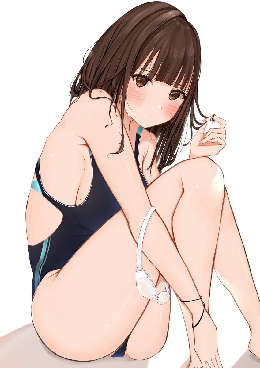 This is a pixiv picture whose title is 競泳水着さん.