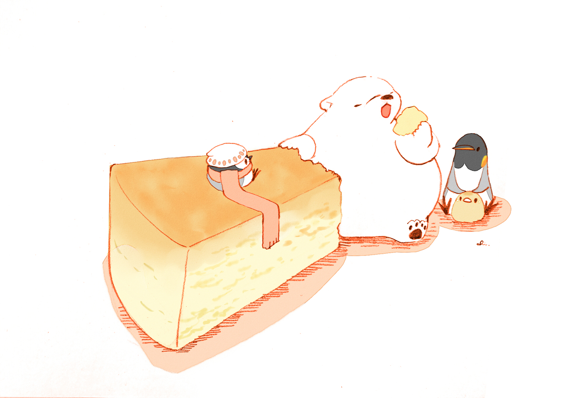 This is a pixiv picture whose title is 北国チーズケーキ.