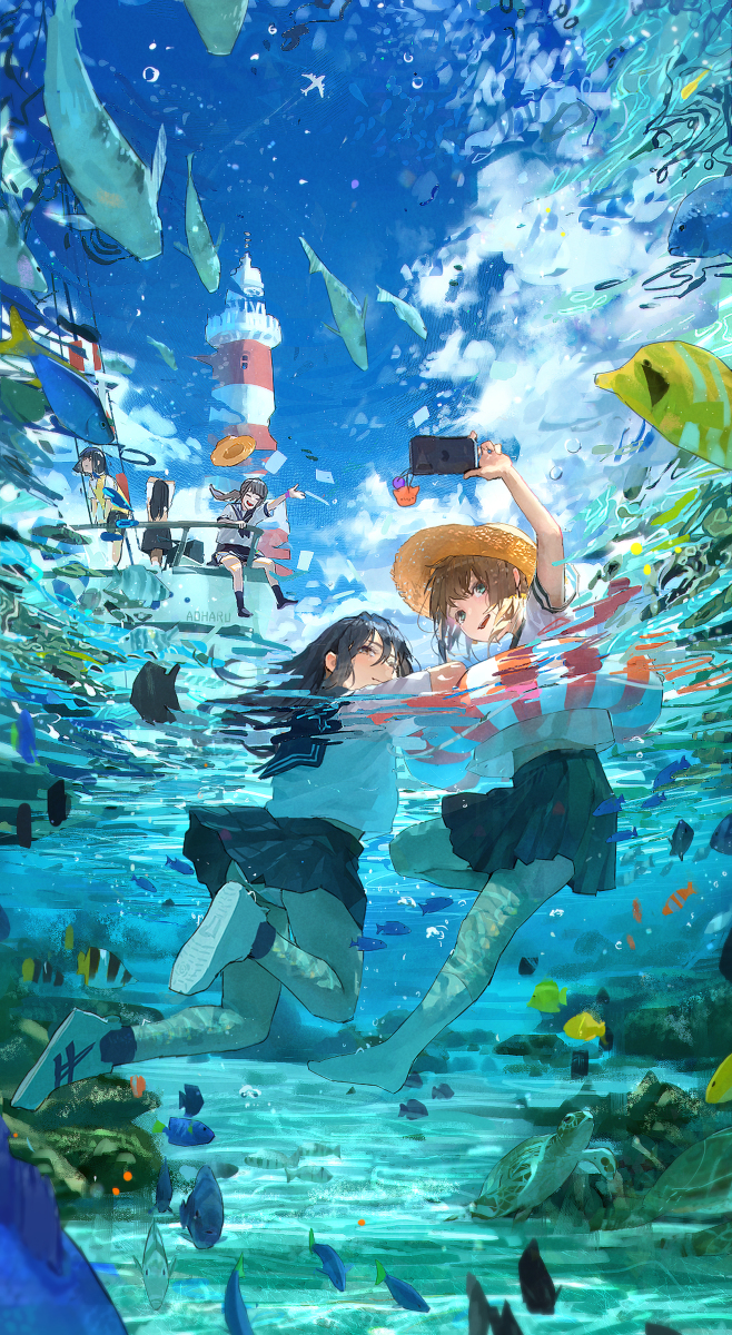 This is a pixiv picture whose title is 海が広がる.