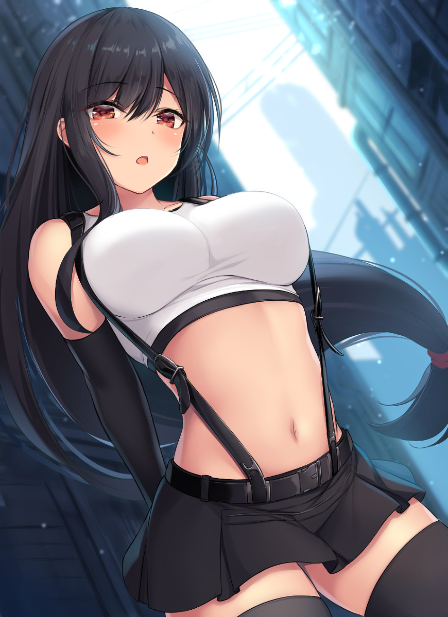 This is a pixiv picture whose title is FF7リメイク発売記念ティファ.