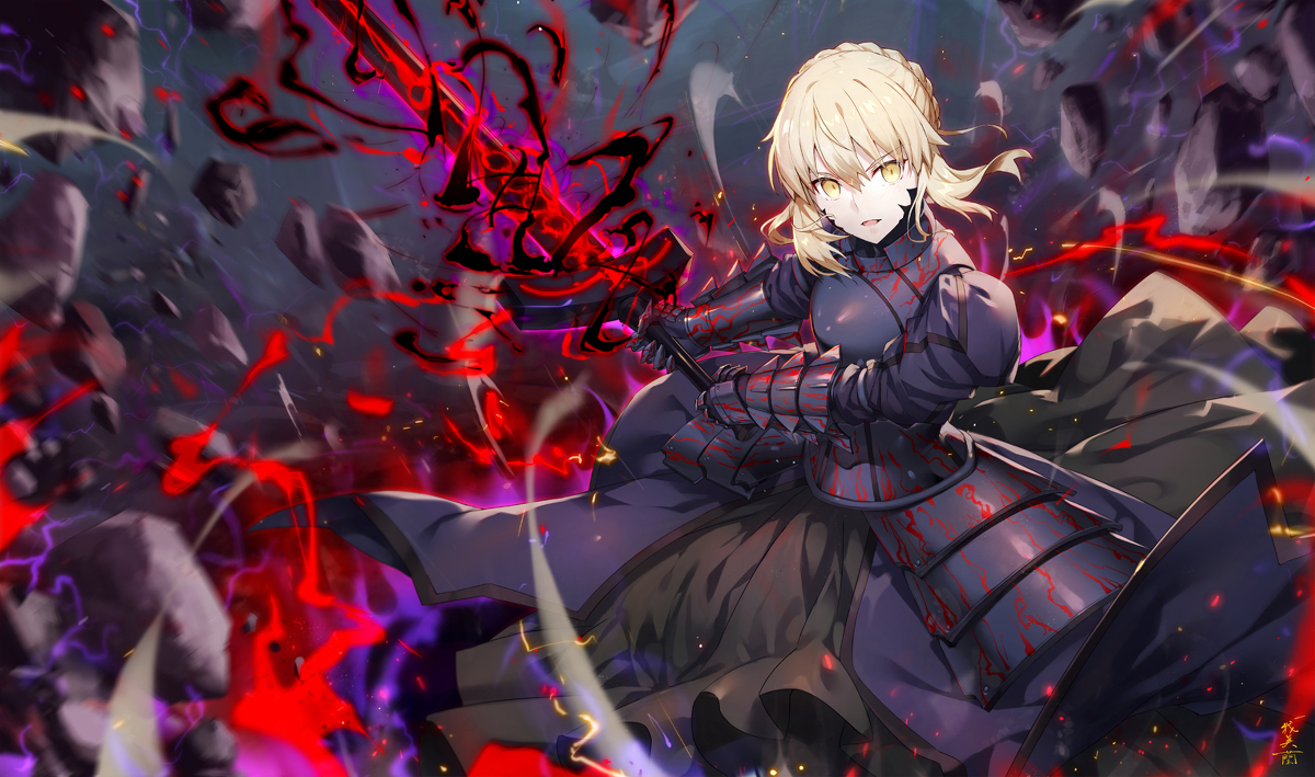 This is a pixiv picture whose title is C98 セイバーオルタ.