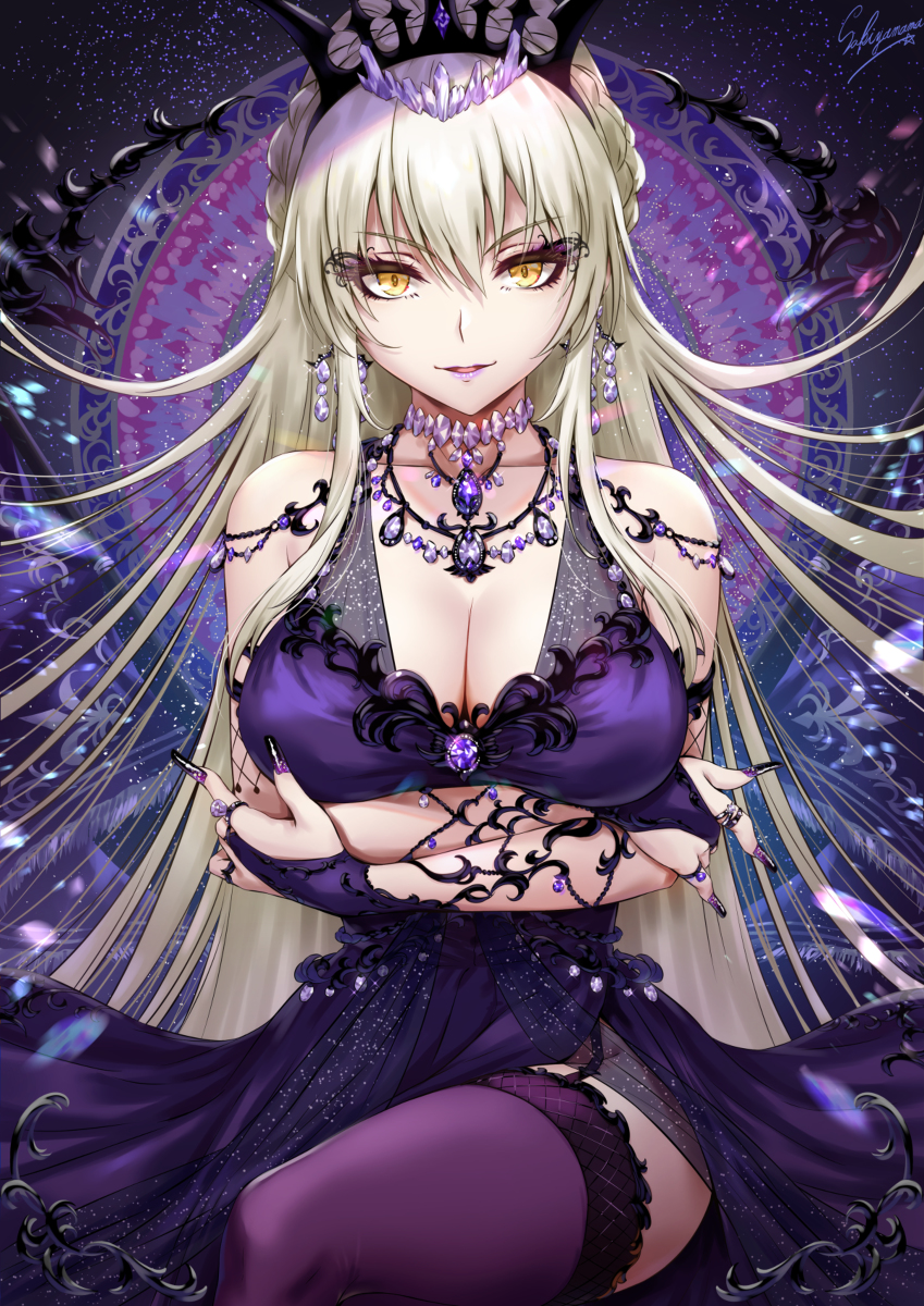 This is a pixiv picture whose title is Dark Queen of the GreatBritain.