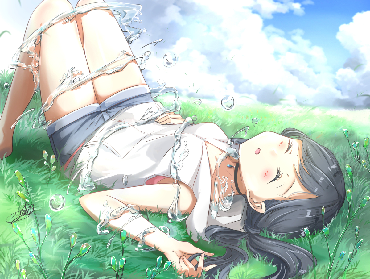 This is a pixiv picture whose title is 天気の子　『空の枷』.