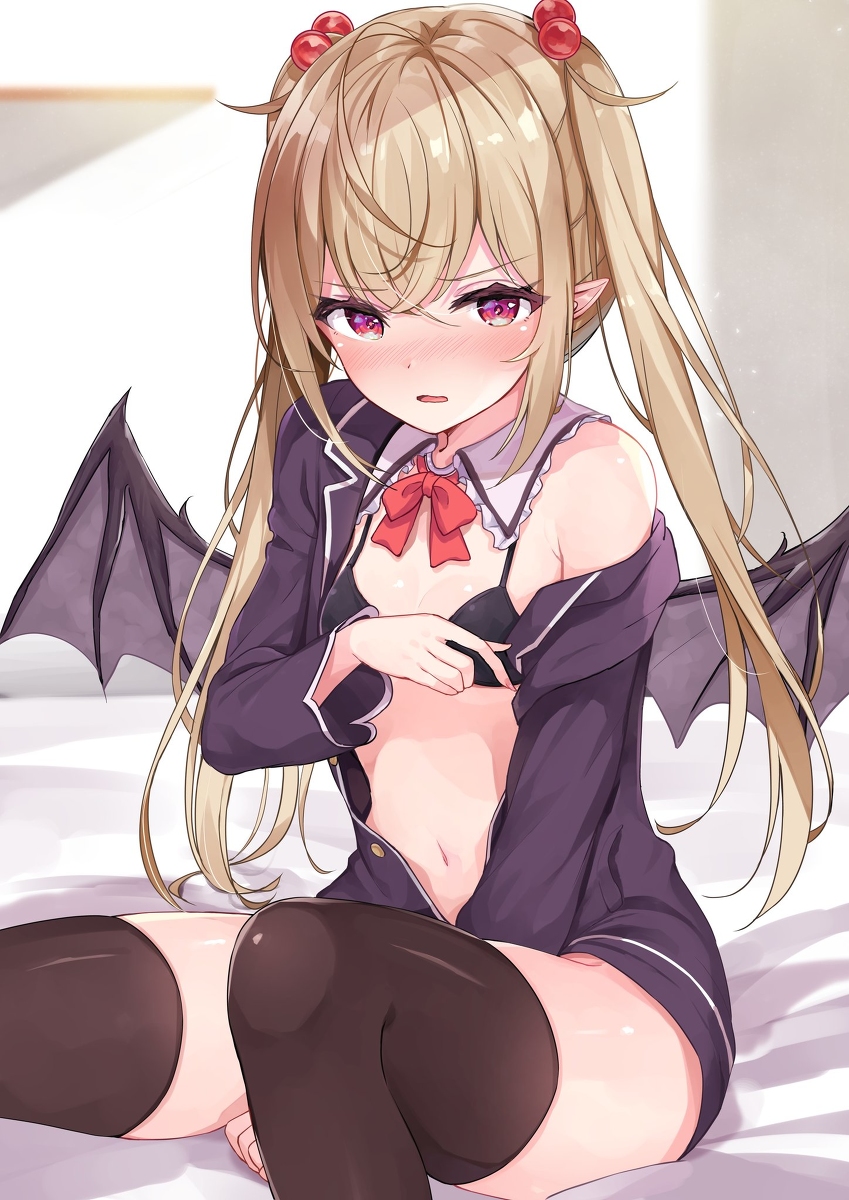 This is a pixiv picture whose title is ツンデレツインテ悪魔ちゃん.