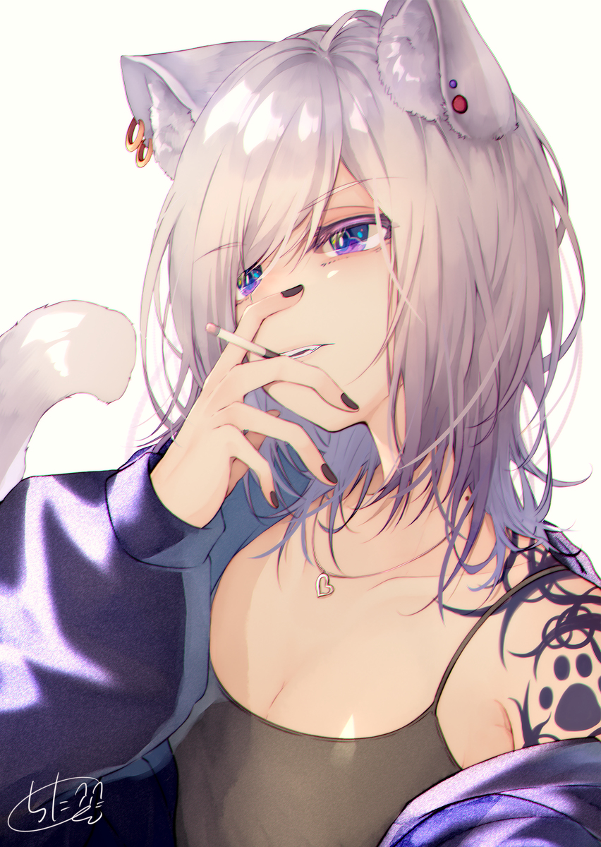 This is a pixiv picture whose title is 「興味ないね」.