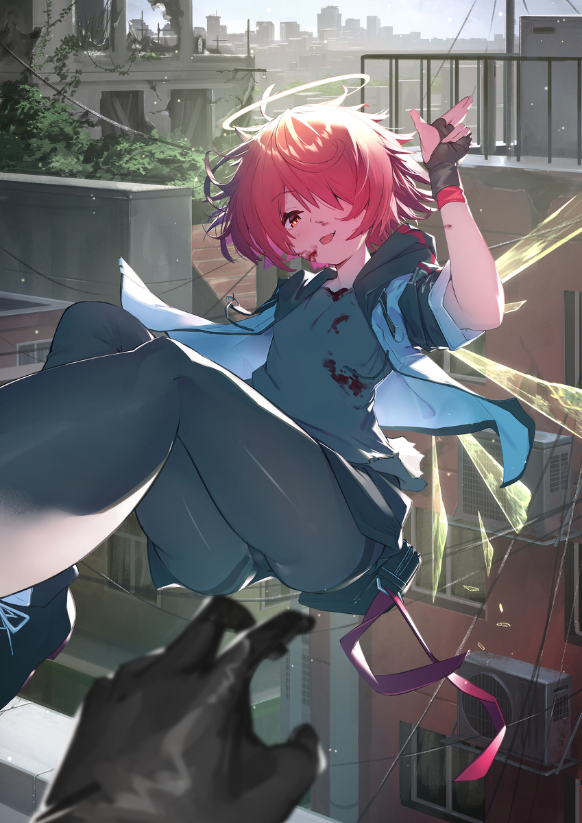 This is a pixiv picture whose title is Exusiai/Escape.