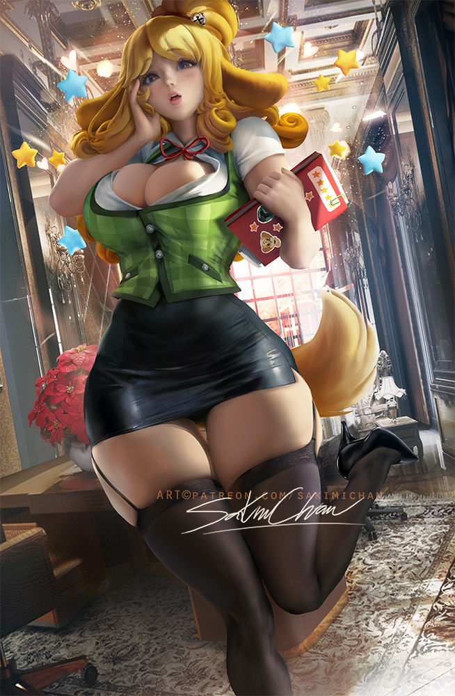 This is a pixiv picture whose title is 伊莎贝拉 Isabelle humanoid.