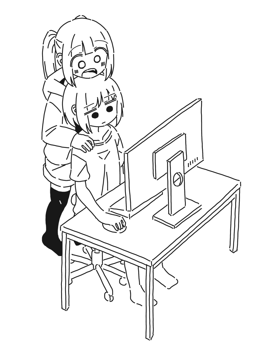 This is a pixiv picture whose title is 視聴.