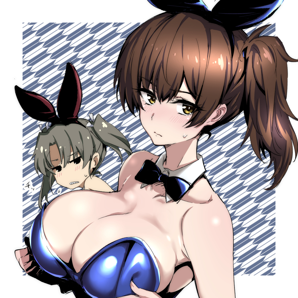 This is a pixiv picture whose title is 加賀バニー.