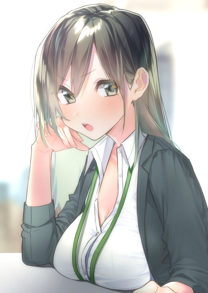 This is a pixiv picture whose title is 「ちょっと〜上の空だけど、先輩の話聞いてる？？」.