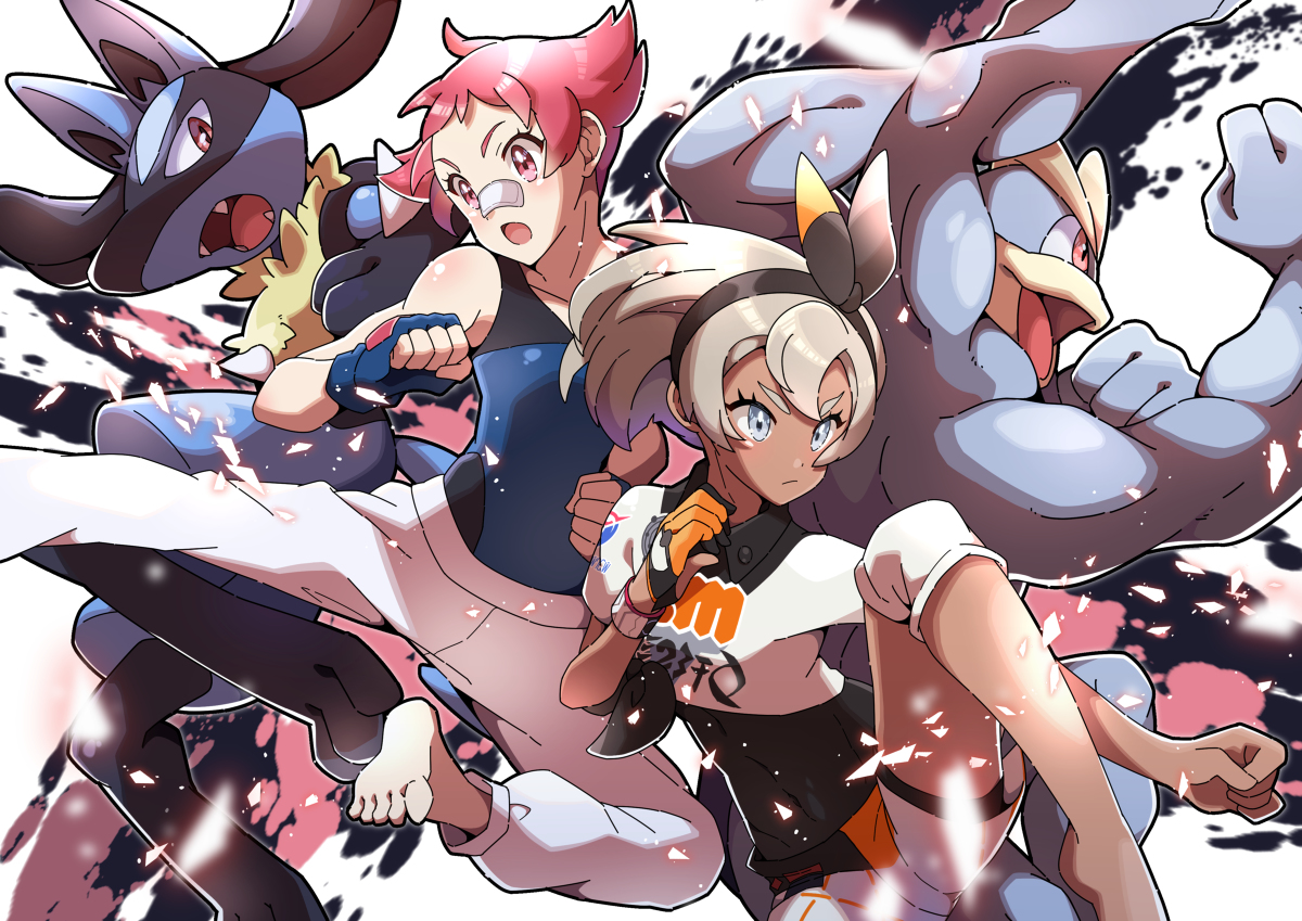 This is a pixiv picture whose title is 【ポケモン剣盾】サイトウ＆スモモ.