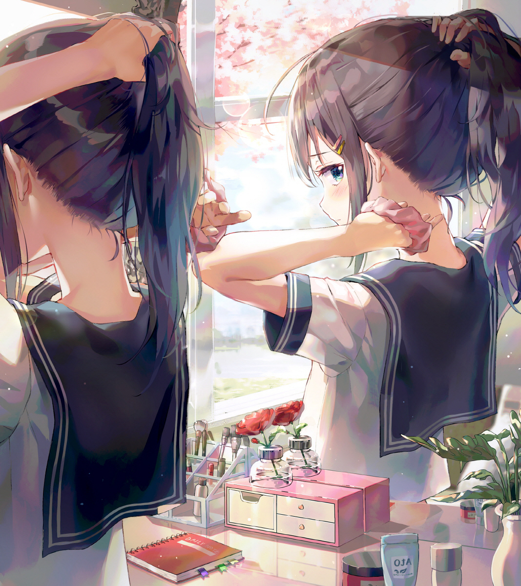 This is a pixiv picture whose title is ポニーテール.