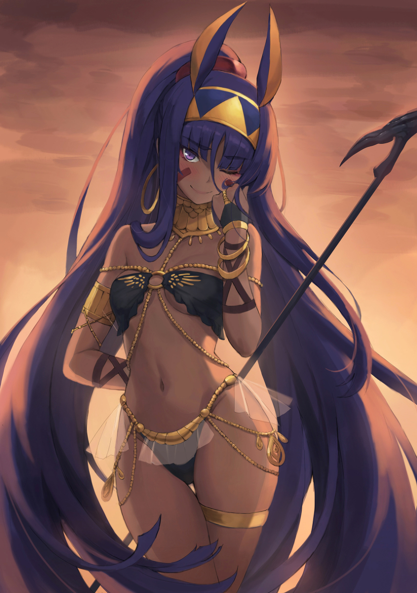 This is a pixiv picture whose title is ニトクリス黒.