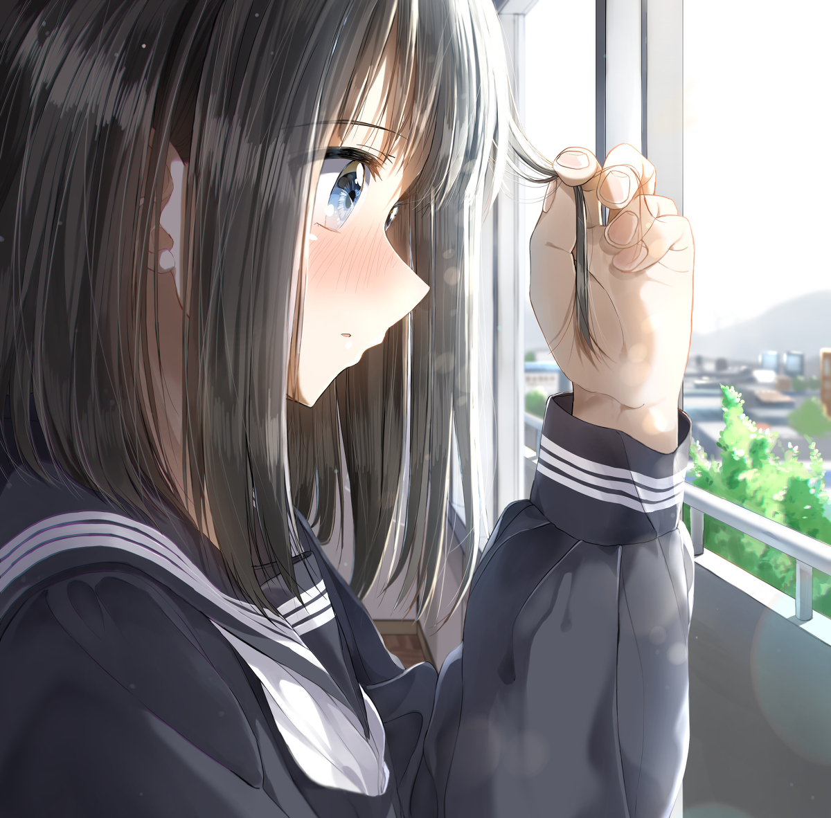This is a pixiv picture whose title is どうやったら私に振り向いてくれるかな….