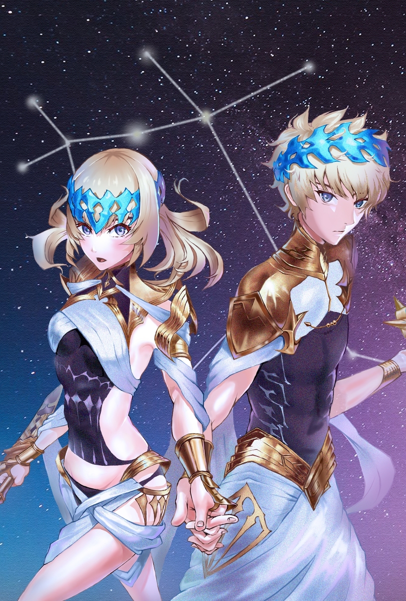 This is a pixiv picture whose title is カストロ & ポルクス.