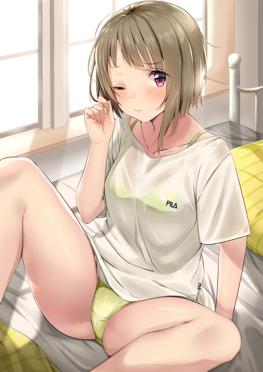 This is a pixiv picture whose title is 寝ぼけて油断しているかすみん.