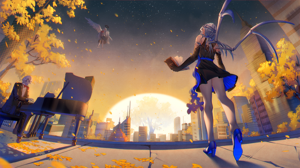 This is a pixiv picture whose title is 天使追颂.