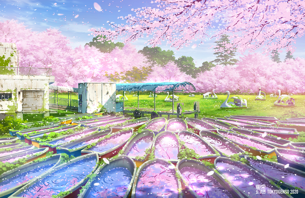 This is a pixiv picture whose title is 井の頭公園幻想.