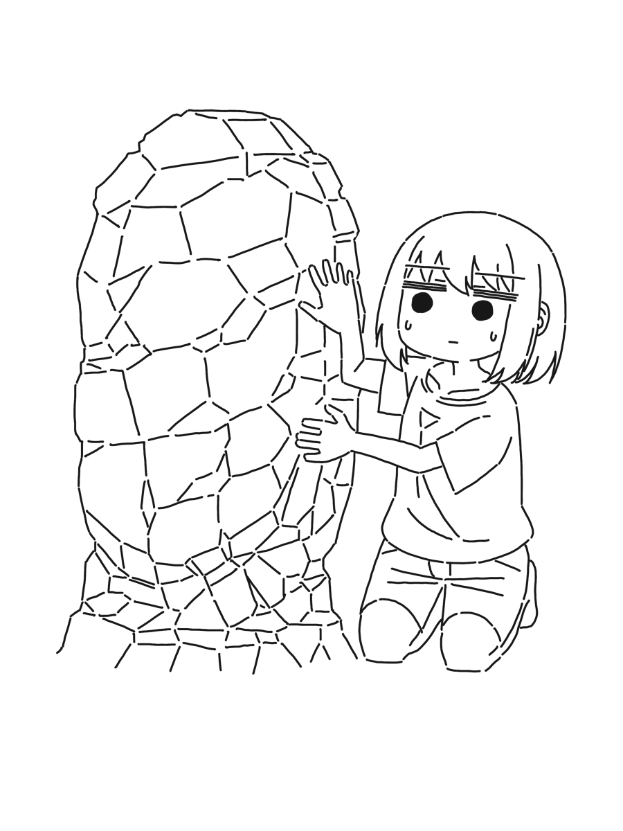 This is a pixiv picture whose title is 岩陰.