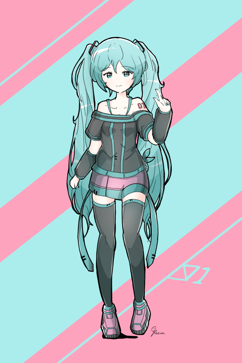 This is a pixiv picture whose title is 私服ミクさん.