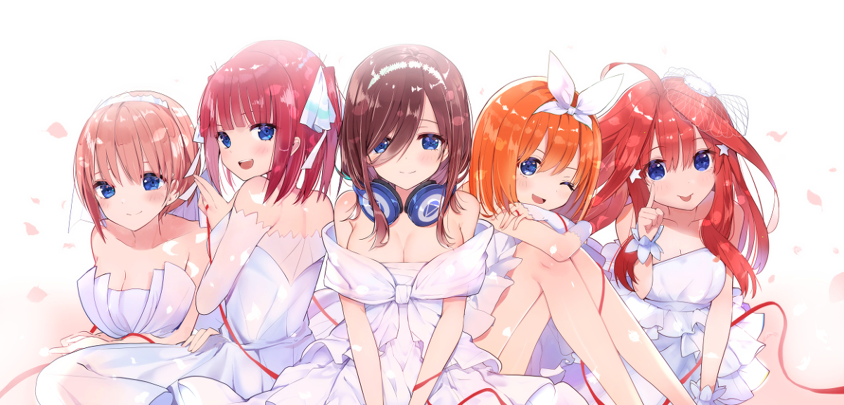 This is a pixiv picture whose title is 五等分の花嫁.