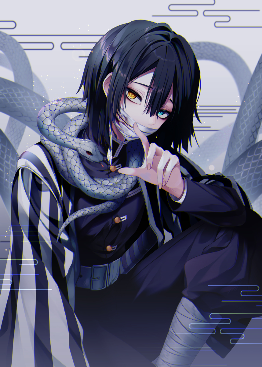This is a pixiv picture whose title is 伊黒小芭内.