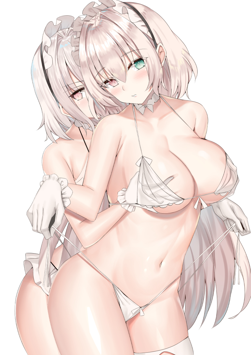 This is a pixiv picture whose title is 白いお姉さんたち.