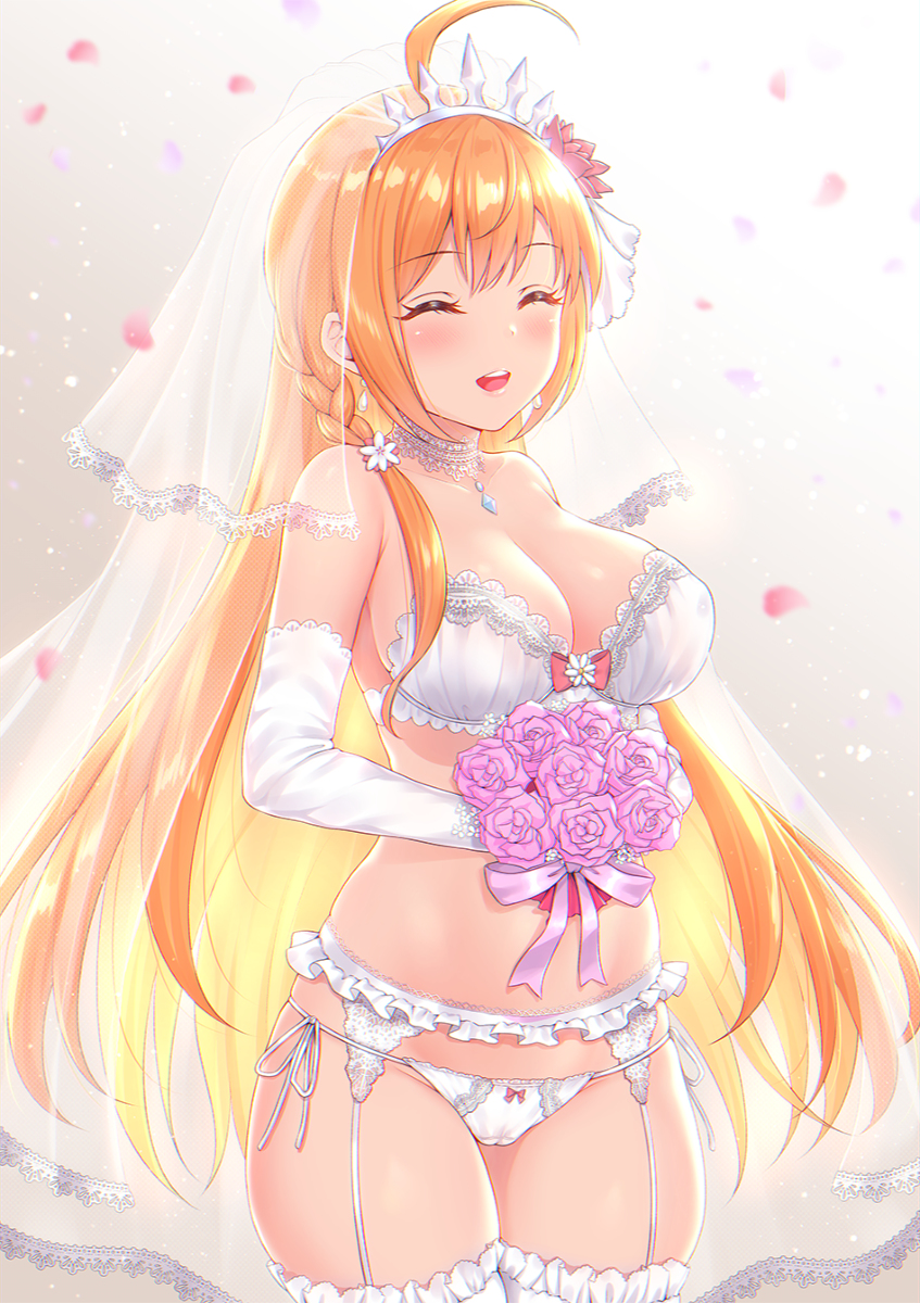 This is a pixiv picture whose title is 花嫁ぺコリーヌ.