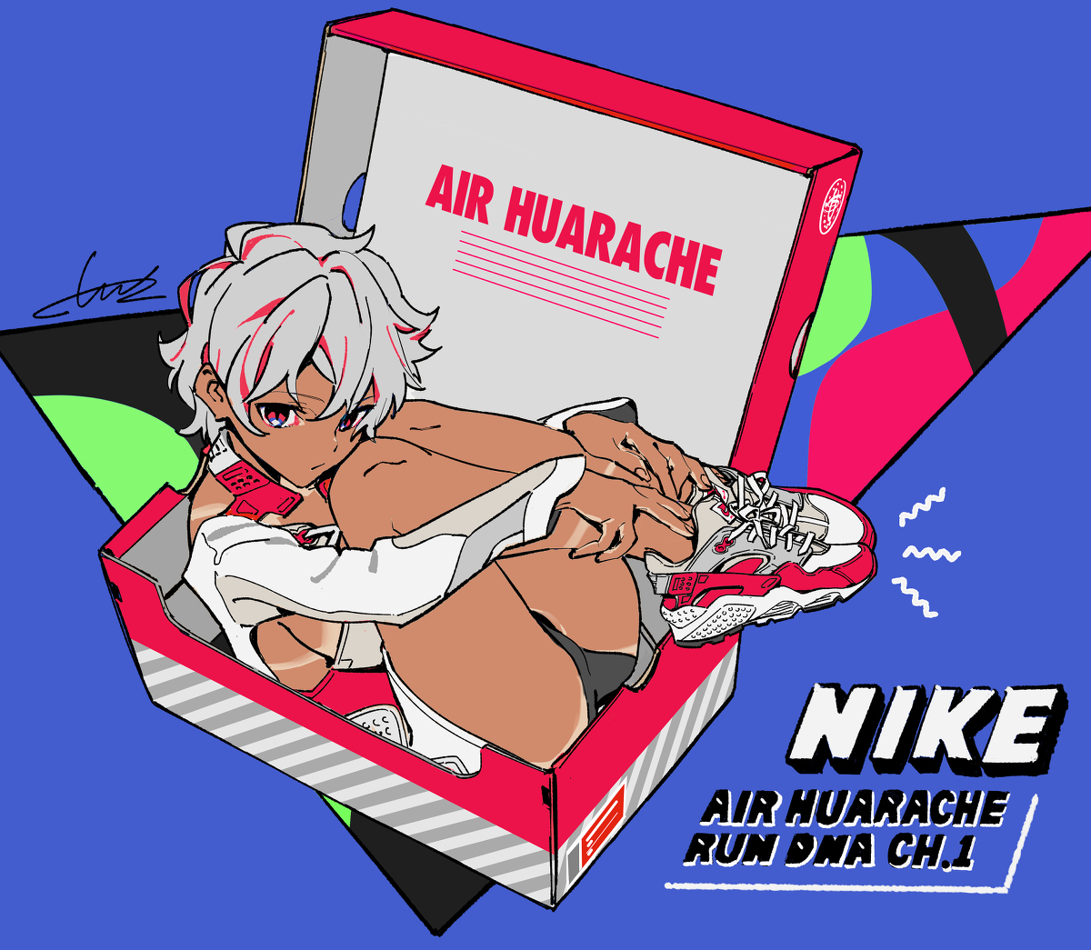 This is a pixiv picture whose title is AIR HUARACHE RUN DNA CH.1.