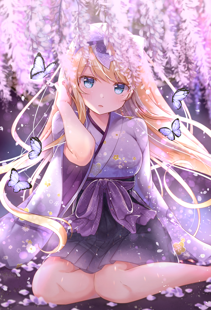 This is a pixiv picture whose title is 藤花.