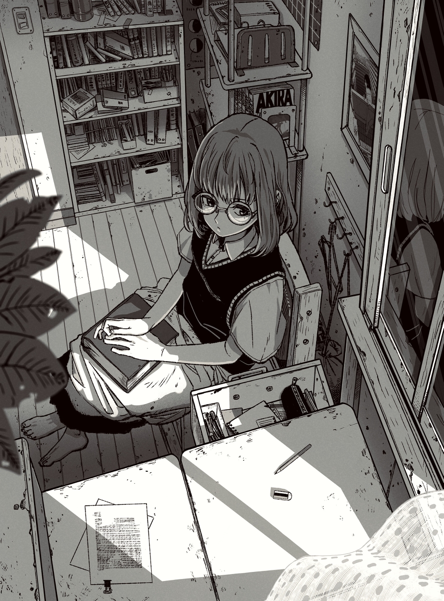 This is a pixiv picture whose title is 部屋の中でも冒険は出来る.