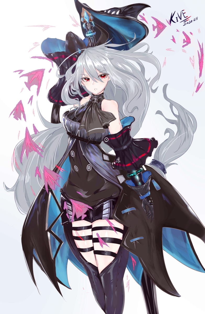 This is a pixiv picture whose title is 斯卡蒂.