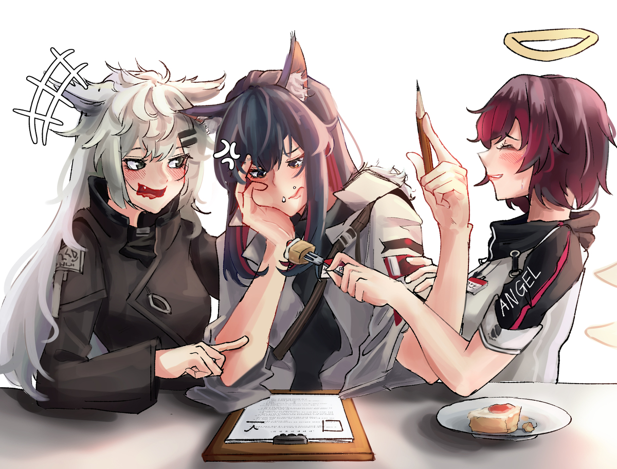 This is a pixiv picture whose title is 德克萨斯/拉普兰德/能天使.