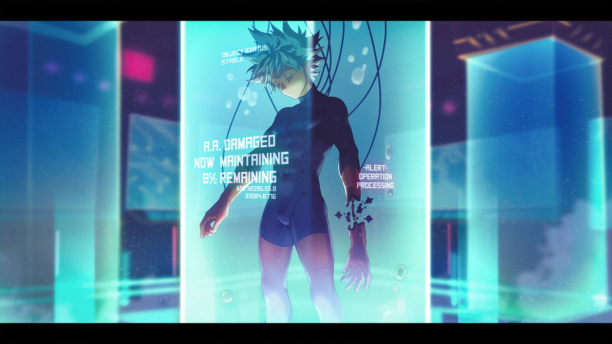 This is a pixiv picture whose title is 整備中ナ人形.