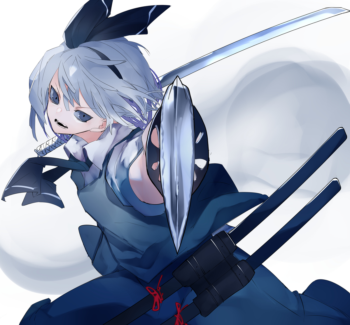 This is a pixiv picture whose title is 一直線.