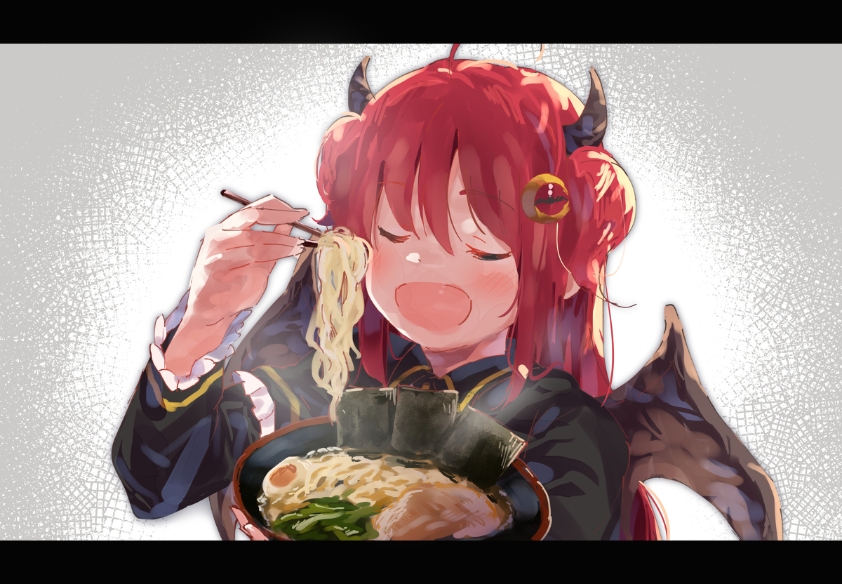 This is a pixiv picture whose title is 夜中ラーメン🍜.
