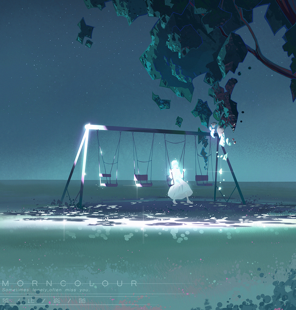 This is a pixiv picture whose title is 像棉花糖  风和夏日的萤火虫.
