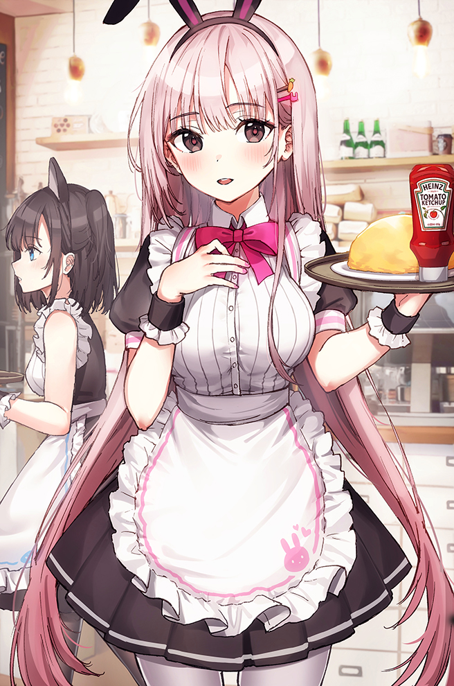 This is a pixiv picture whose title is 働くウサギャルちゃん.